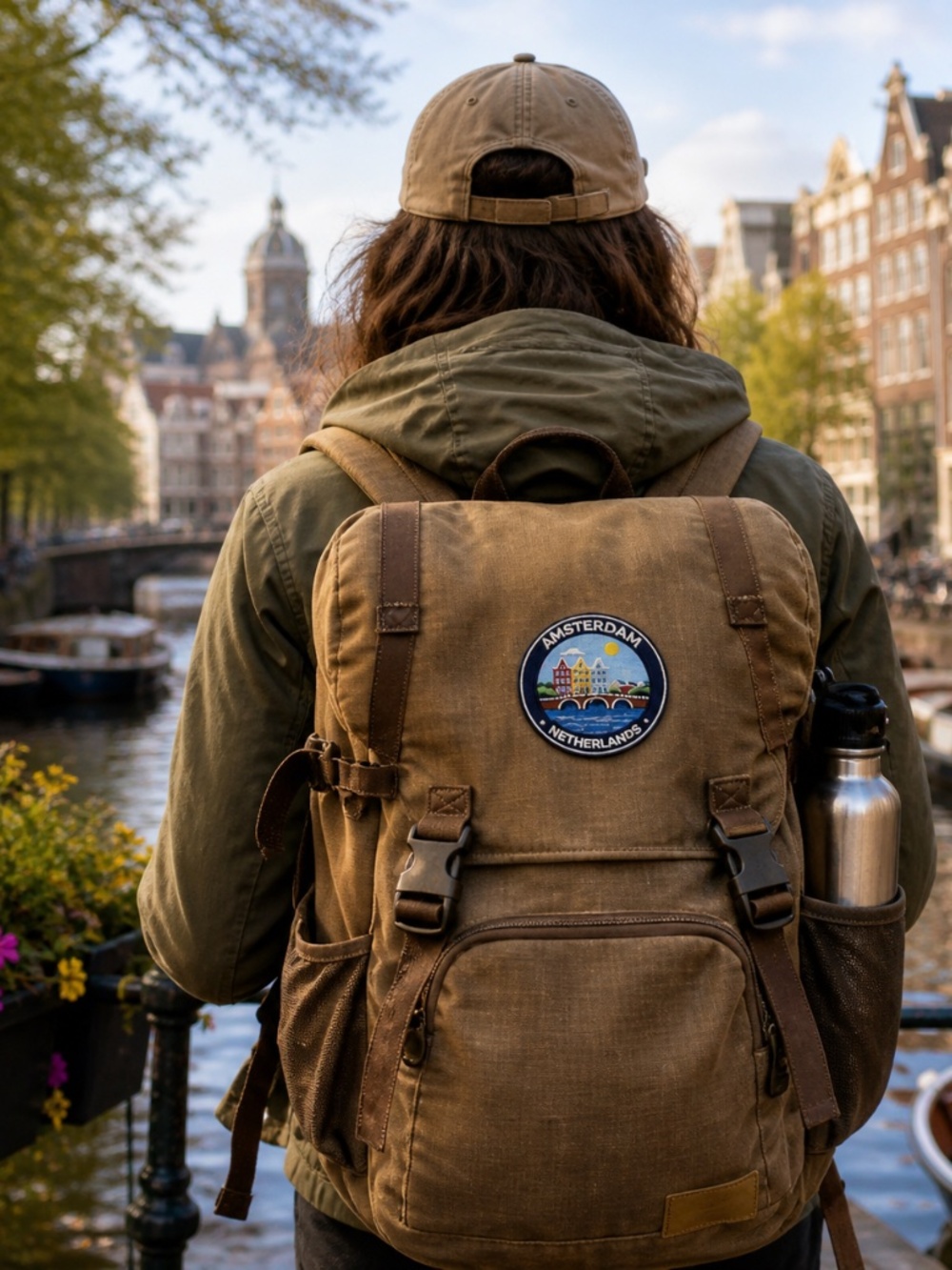 Amsterdam Netherlands Iron On Patch 3 Inch Embroidered Travel Souvenir